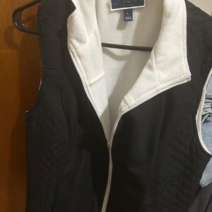 Women's White Fleece Vest